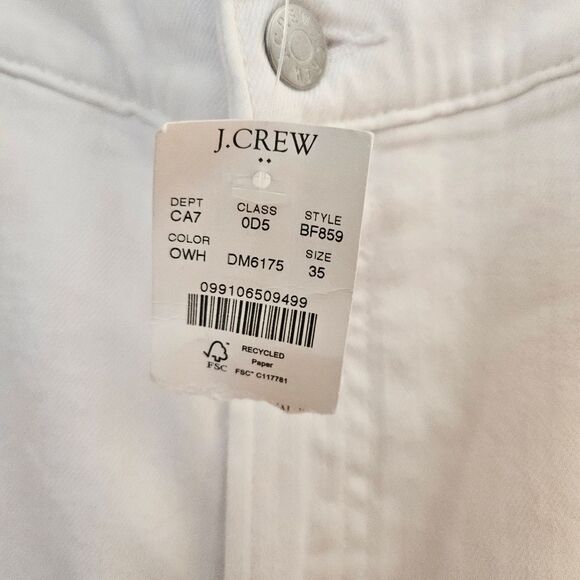 J. Crew Jeans Bootcut White Casual Neutral Factory Denim Trendy - Picture 13 of 16